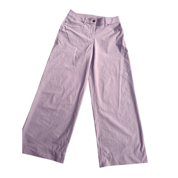 LULULEMON Pants Size 27 Wide Leg Lilac Made With Recycled Polyester & Elastane - Picture 1 of 11